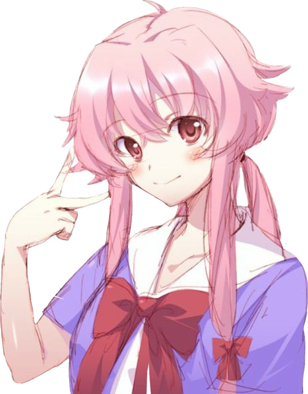 Yuno Sticker - Yuno De Mirai Nikki (1024x1309), Png Download