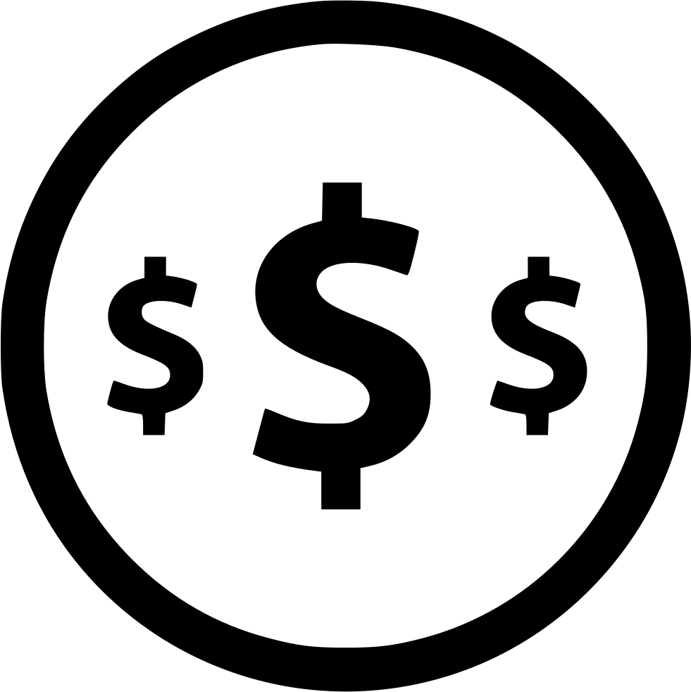 Png File - Three Dollar Signs Icon (981x982), Png Download