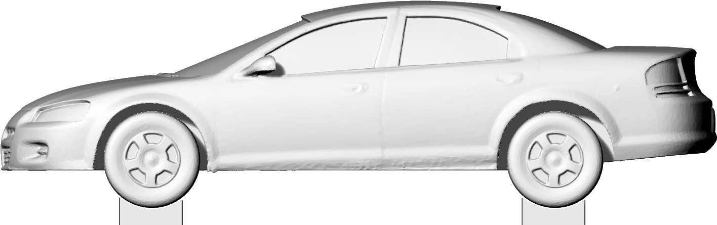 1 Piece Support - 3d Printable Car Models (1448x747), Png Download