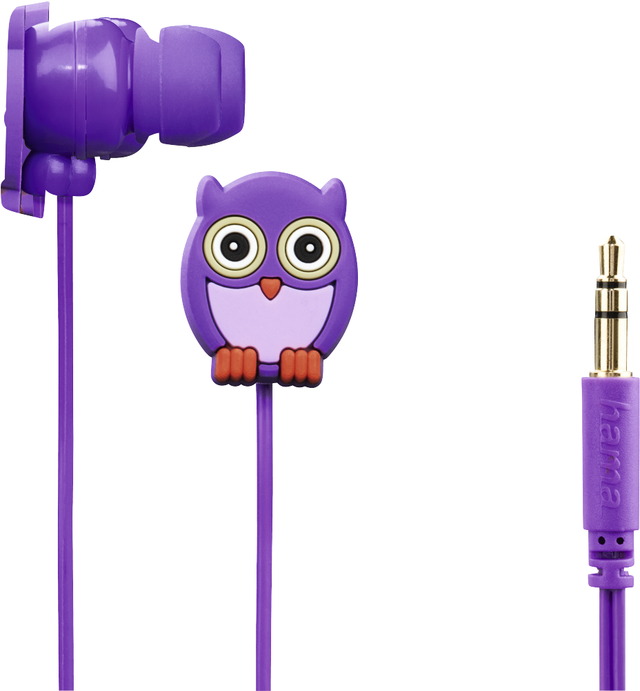"owl" Kids' Stereo Earphones - Hama Headphones Owl Kids (1100x1100), Png Download
