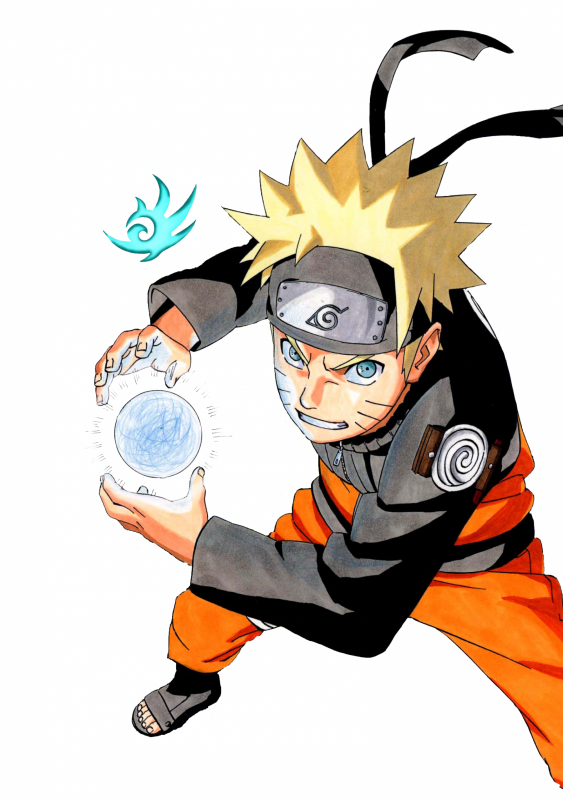 Rasengan - Couleur Dessin De Naruto (563x800), Png Download