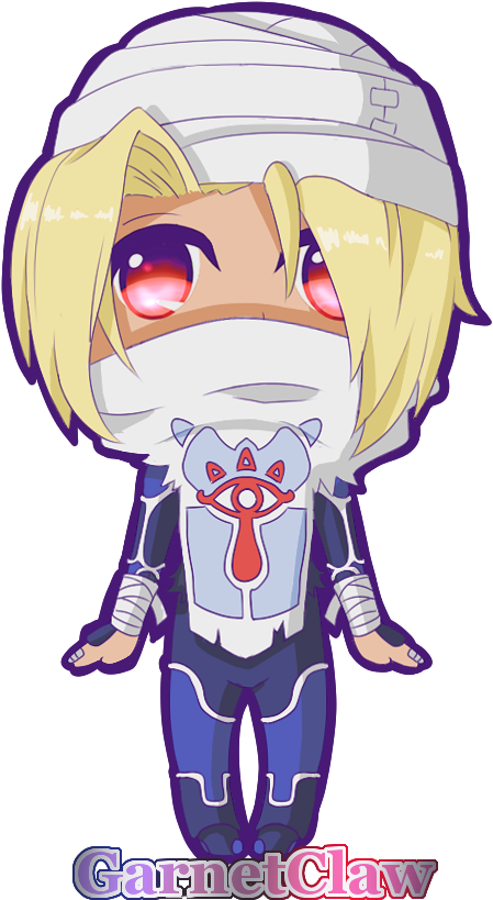 Sheik Chibi - Legend Of Zelda Sheik Chibi (585x833), Png Download