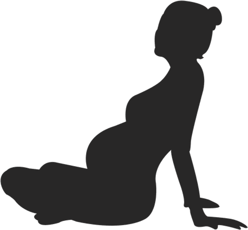 Silhouette Pregnant Woman Freetoedit - Pregnancy Yoga Silhouette (1024x1024), Png Download