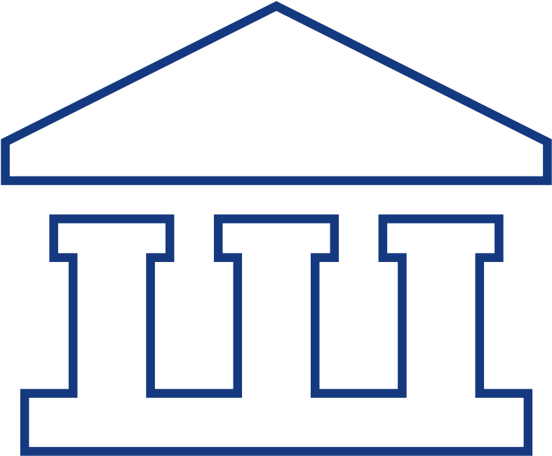 Icon Of Building With Columns (802x665), Png Download