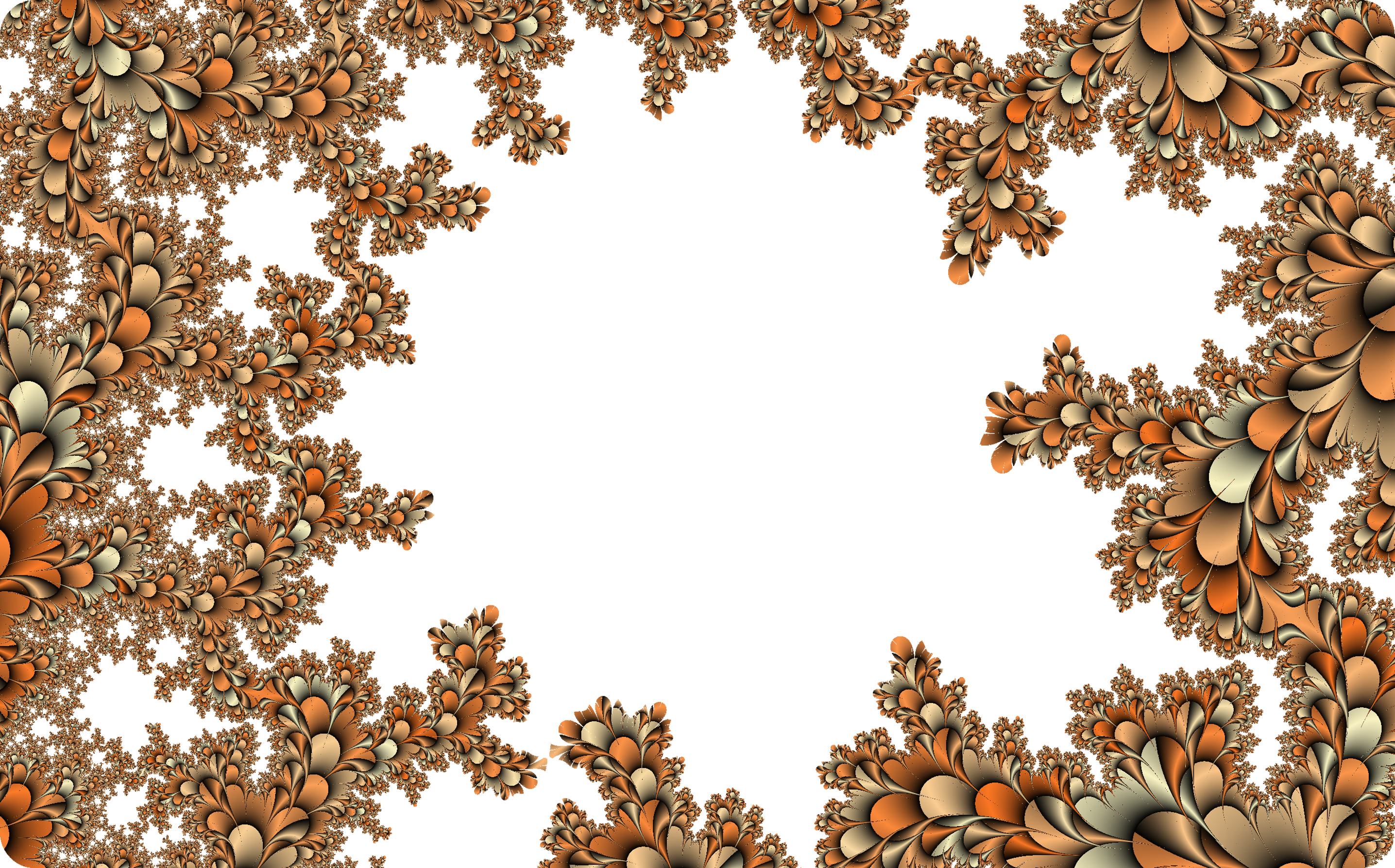 Fractal Flora Flowers Background 473628 - Flora Background (2872x1788), Png Download