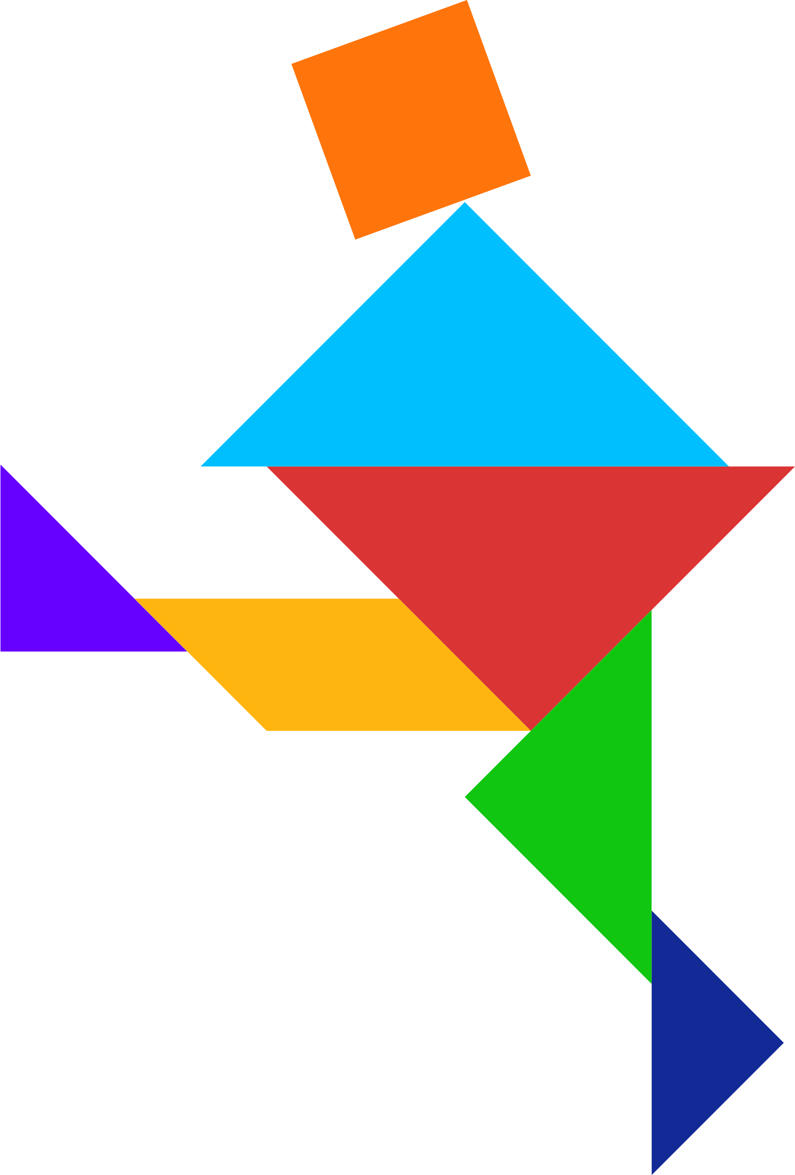 Big Image - Tangram Animals (1625x2400), Png Download