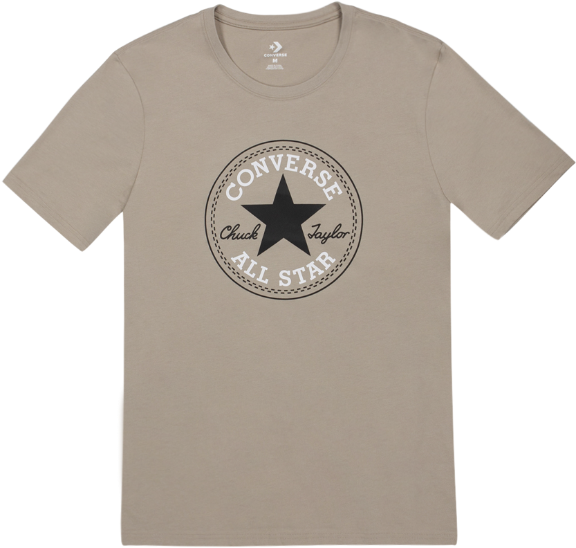 Men Converse Chuck Patch Short Sleeve T Shirt Papyrus - Converse (1200x1200), Png Download