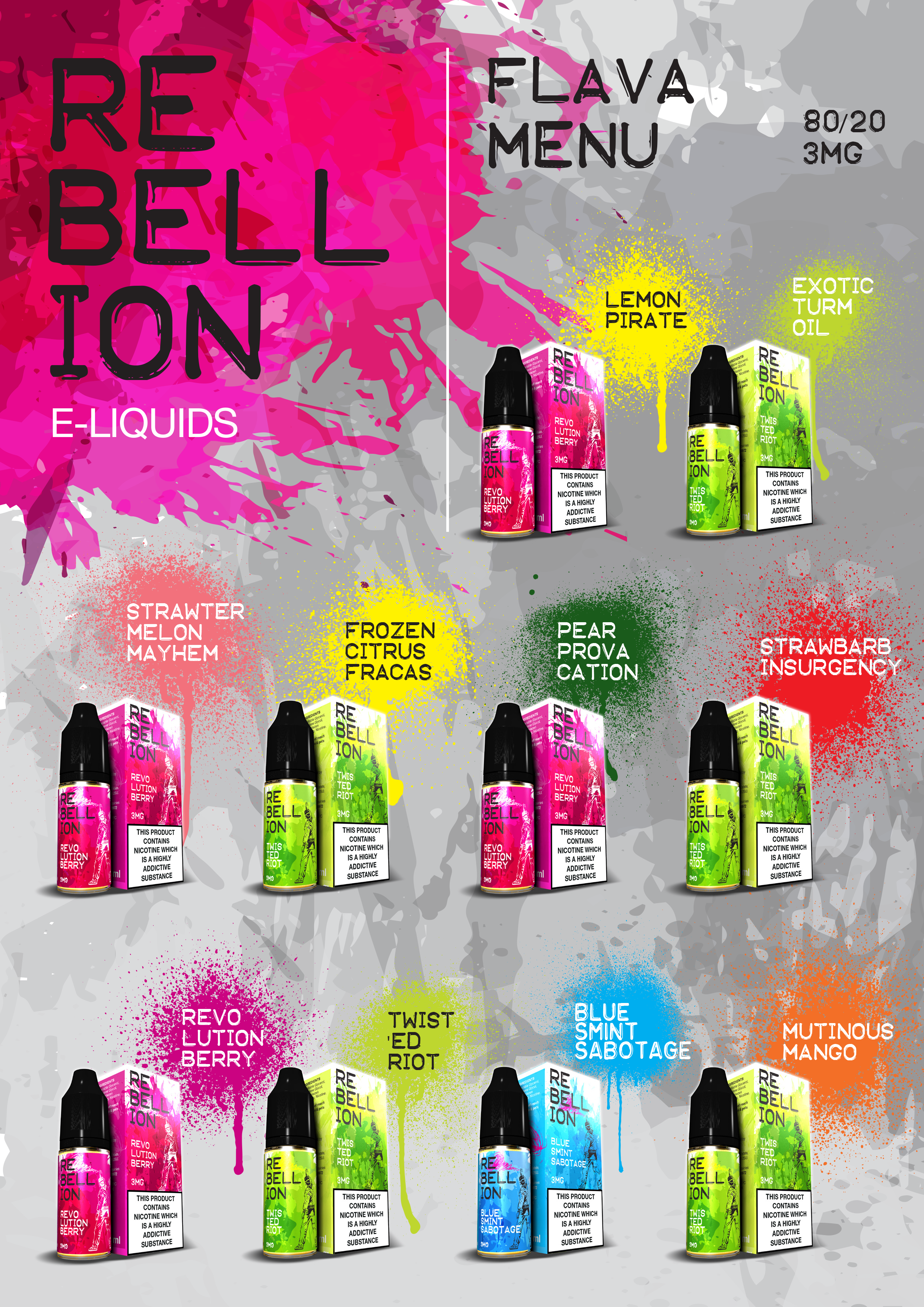 92298 Rebellion Menu- Work In Progress Test Test - Graphic Design (2480x3508), Png Download