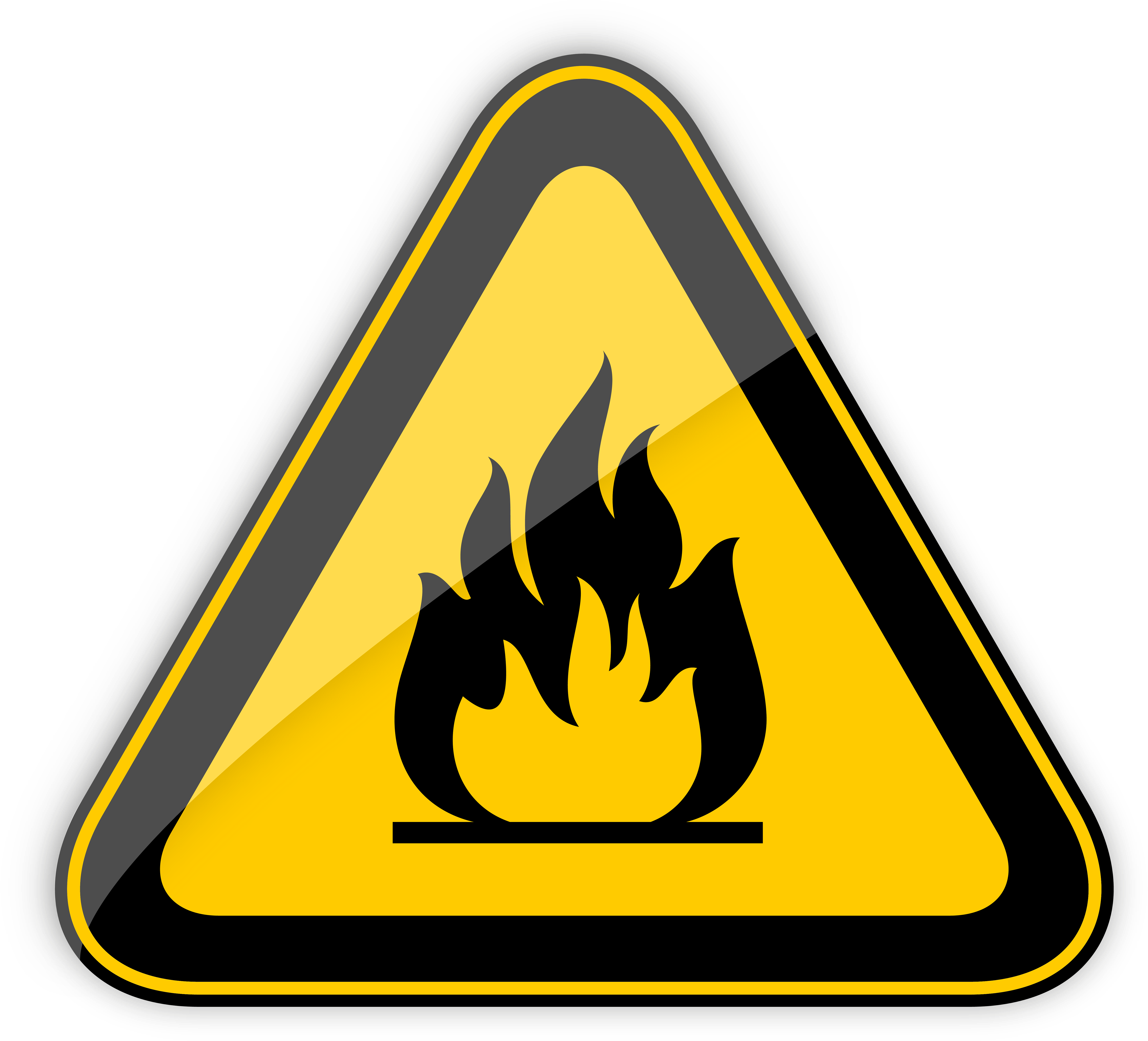 Highly Flammable Warning Sign Png Clipart - Bio Hazard Sign Png (5000x4570), Png Download