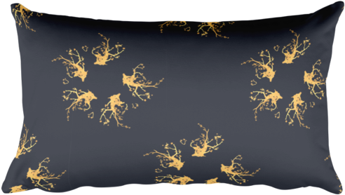 Golden Wreath Pillow - Cushion (600x600), Png Download