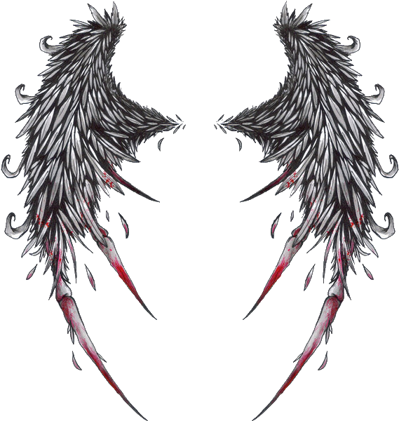 Tattoo Devil Demon Angel Png Free Photo Clipart - Broken Angel Wings Tattoo (618x676), Png Download