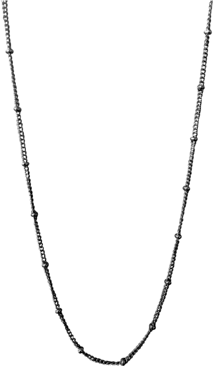 Love Lockets Black Short Fine Ball Chain 50cm - Collier Plume Fossil (1440x800), Png Download