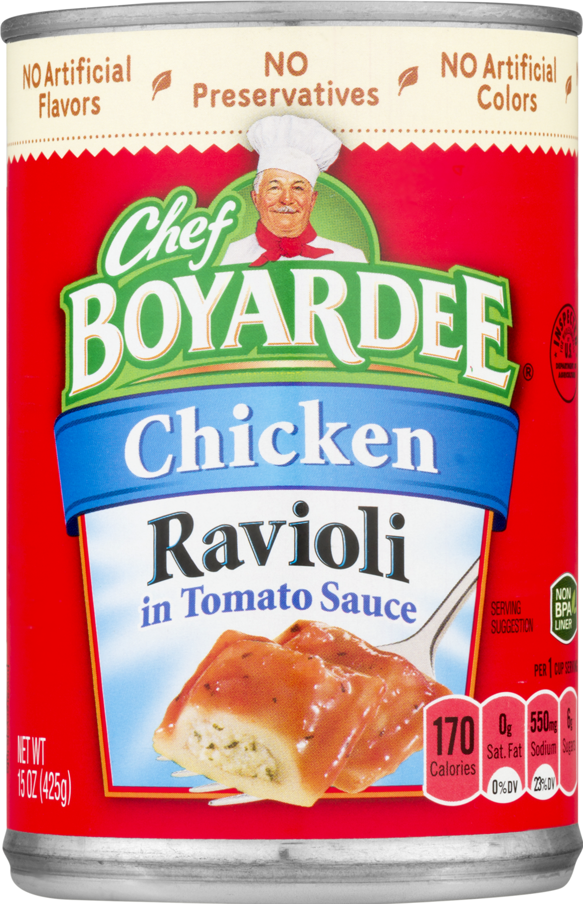Chef Boyardee Chicken Ravioli Pasta In Tomato Sauce, - Baked Goods (1800x1800), Png Download