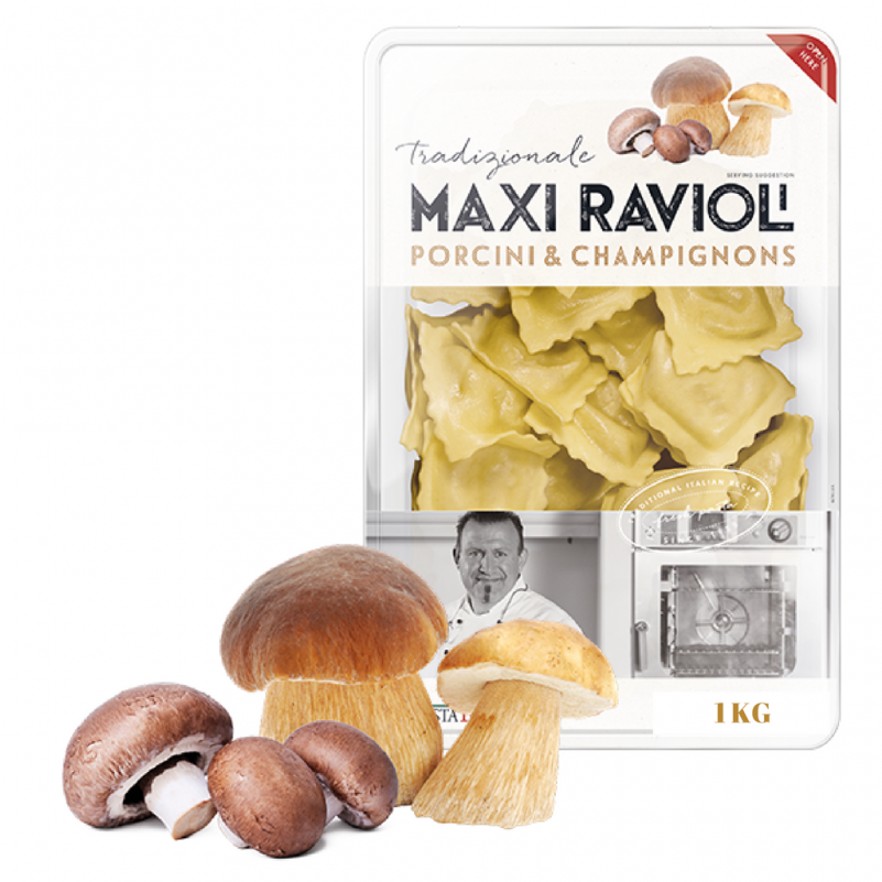 Ravioli Mushroom Pasta, Frozen 1kg - Processed Cheese (800x1000), Png Download