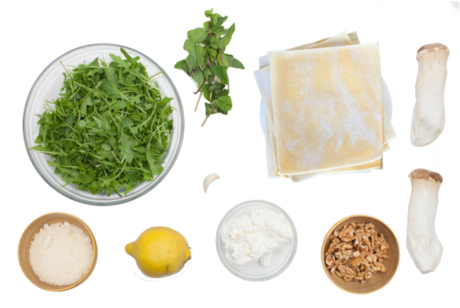 Free Form Ricotta Ravioli With Trumpet Mushrooms & - Seed (700x466), Png Download