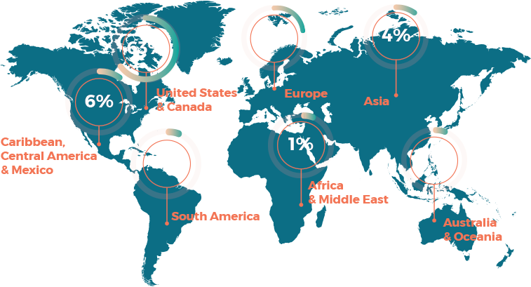 Scg19 2018 Att Demos Map P3 V2 - Nu Skin Around The World (800x475), Png Download