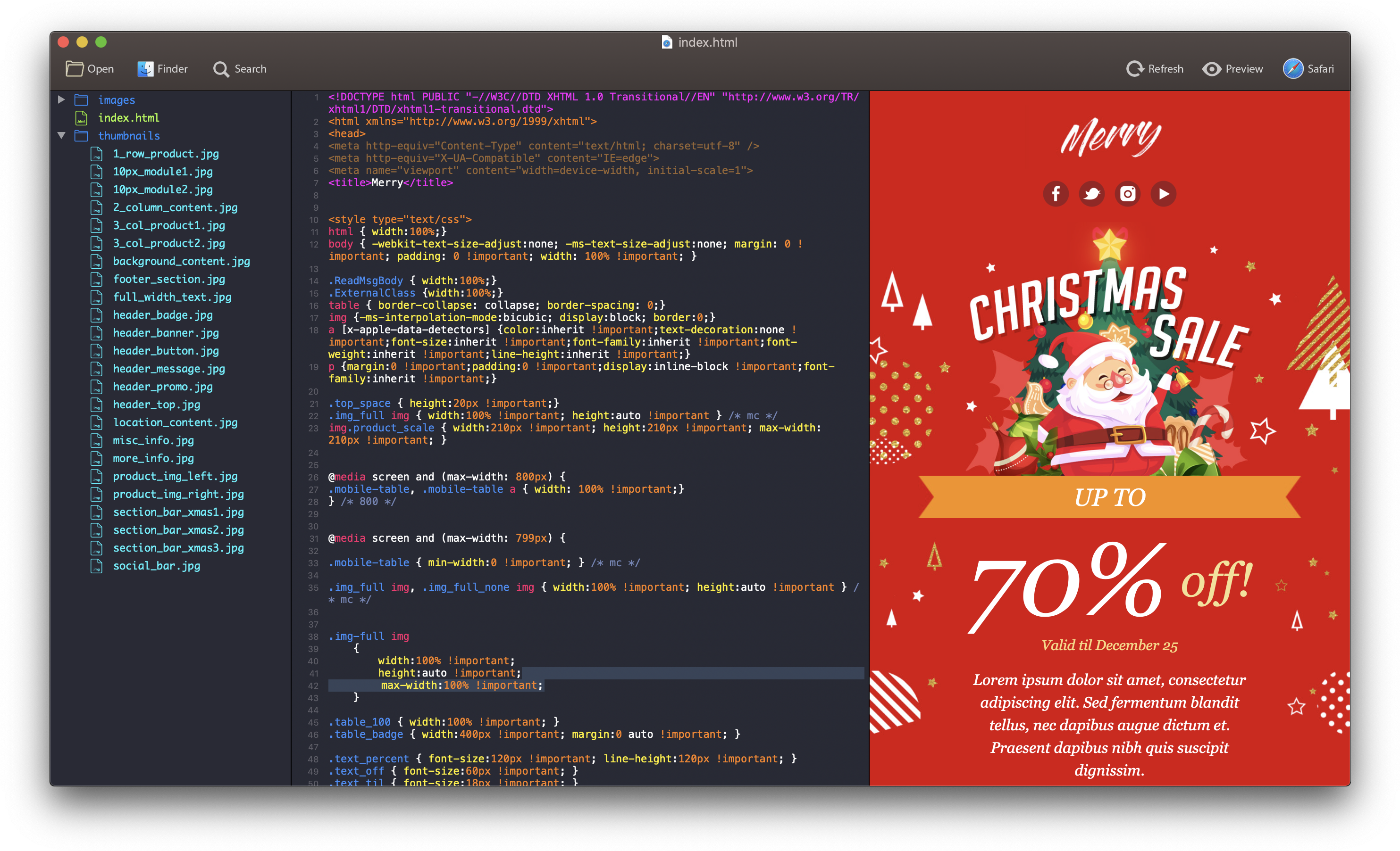 Html Editor Pro, Is A Powerful End Elegant Editor, - Editor Html (2980x1824), Png Download