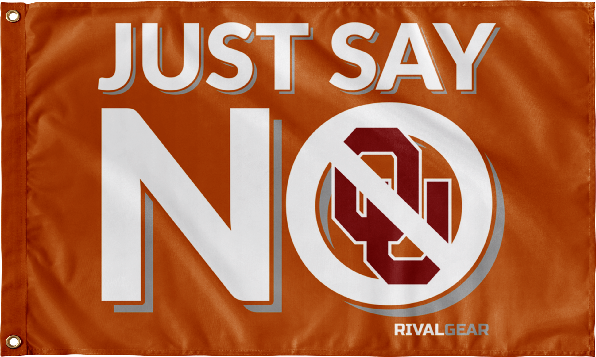 Texas Longhorns One-sided Wall Flag, Just Say No - Orange (2000x2000), Png Download