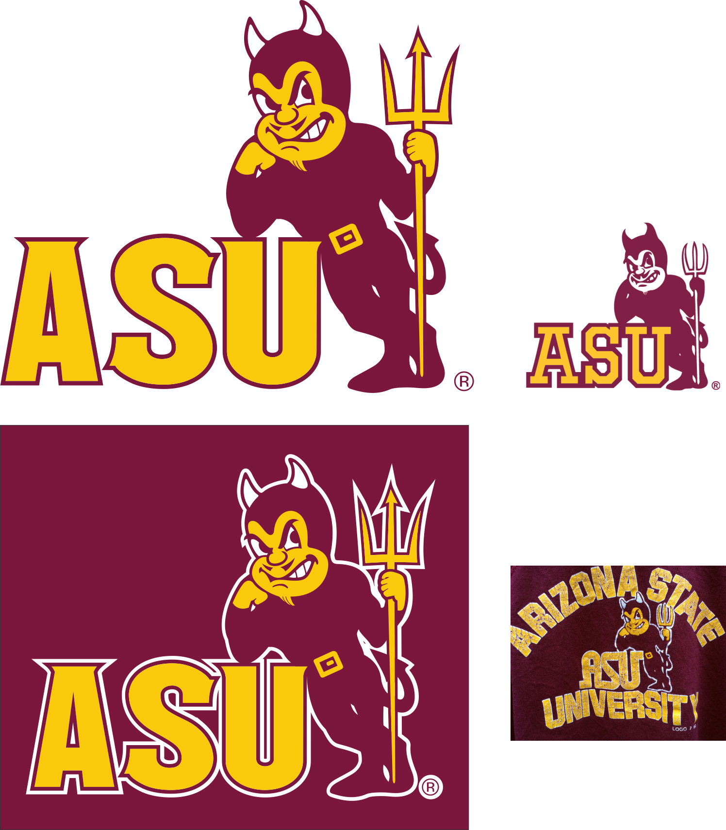 Arizona State University Vintage Mascot 15012012043870581 - Arizona State University (1496x1711), Png Download