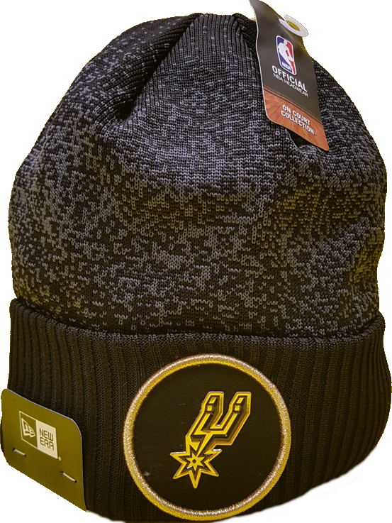 San Antonio Spurs Gold On Court Beanie Toque More Than - San Antonio Spurs (553x737), Png Download
