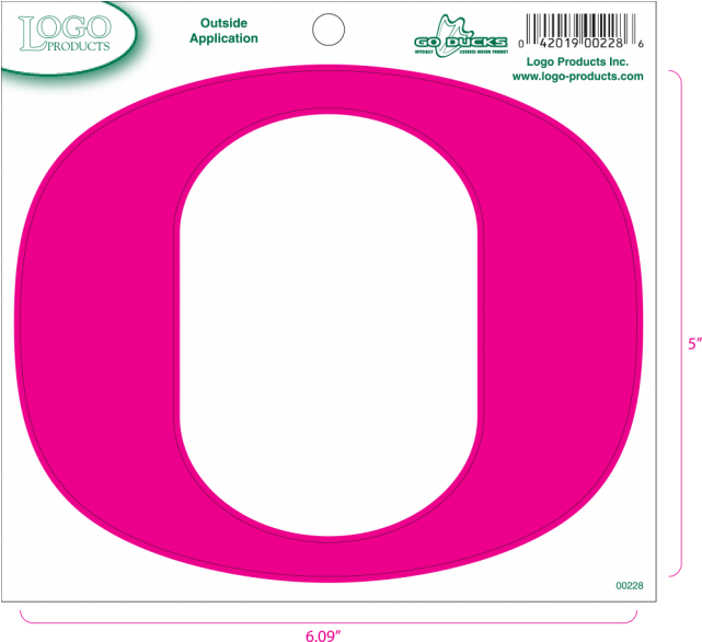 Oregon Ducks Pink Logo (640x640), Png Download