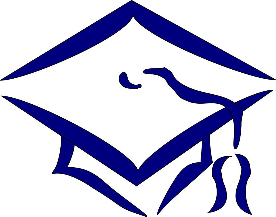 Jpg Library Stock Blue Hat And Gold Tassels Cap Free - Graduation Cap Clip Art (915x720), Png Download
