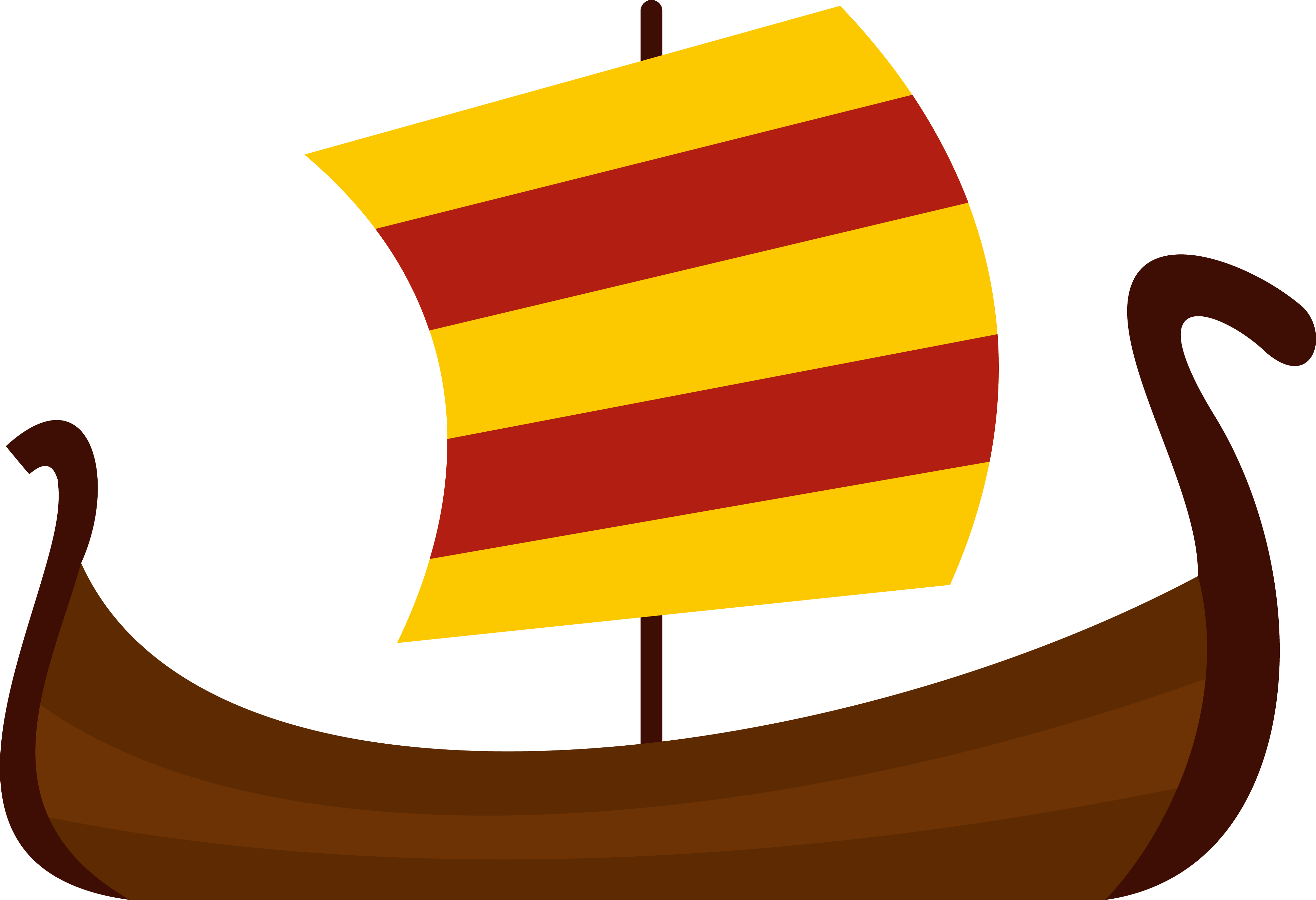 Vector Freeuse Photography Illustration Cute Cartoon - Cartoon Transparent Viking Ship (3883x2654), Png Download