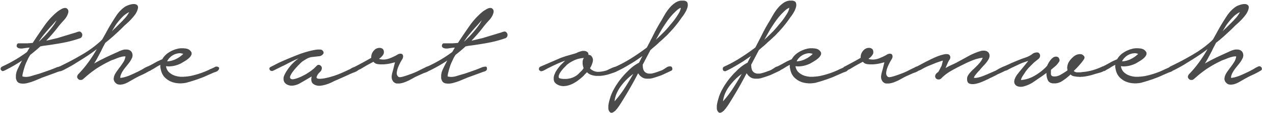 The Art Of Fernweh - Fernweh In Different Fonts (3240x747), Png Download