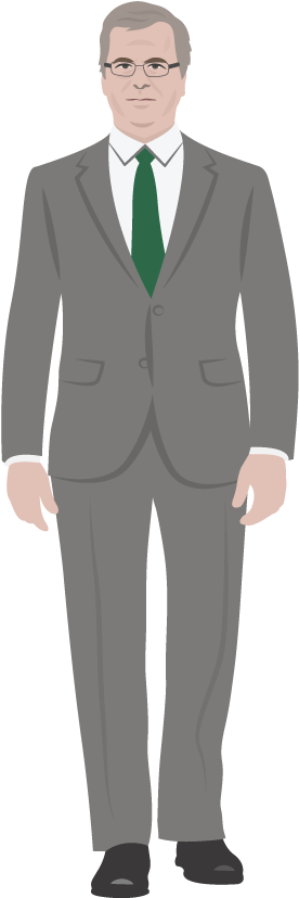Jeb Bush Politics Portrait Illustration Vector - Formal Wear (1200x900), Png Download