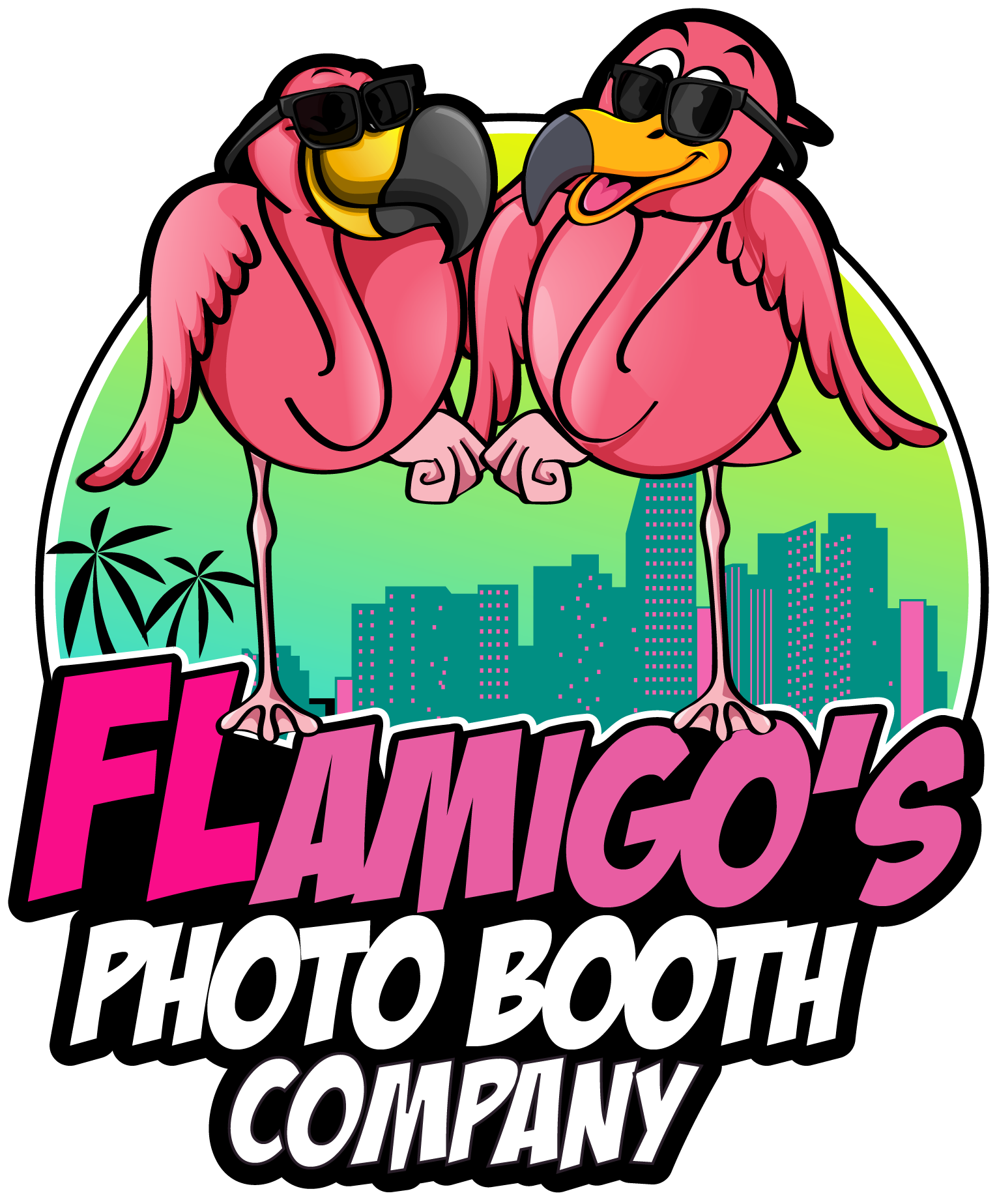 Flamigos Photo Booth - Illustration (1530x1847), Png Download