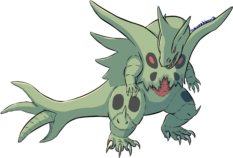 Mega Tyranitar For A Collab On Da - Fiction (800x800), Png Download