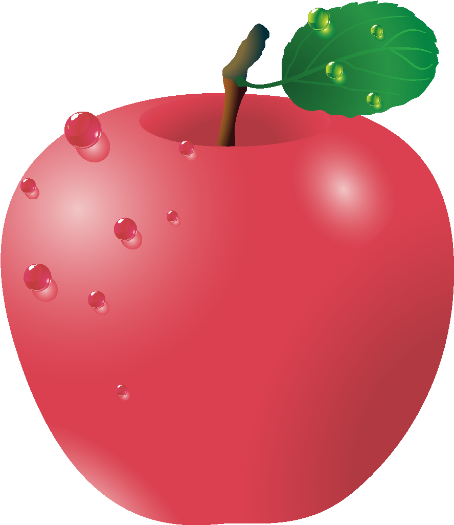 Vector Hand Drawn Fresh Organic Red Apple - School Supplies (1772x1378), Png Download