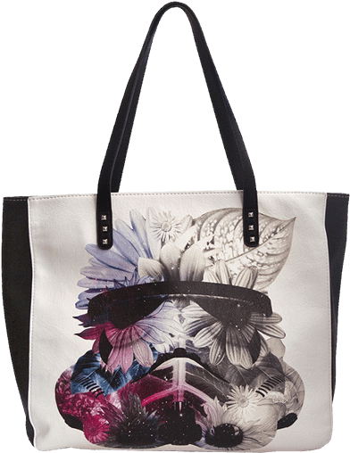 Stormtrooper Floral Loungefly Tote Bag - Caderno Star Wars 10 Materias (600x600), Png Download
