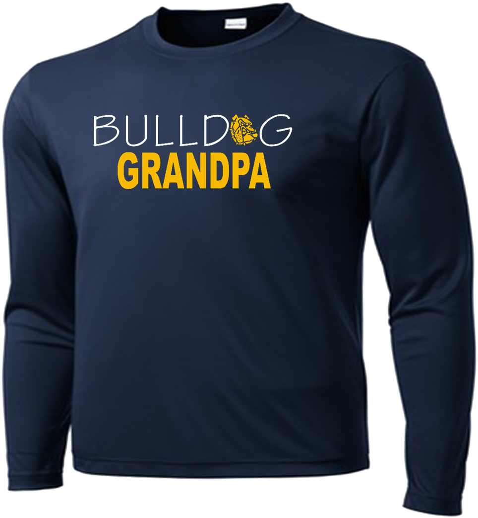 Bulldog Grandpa Performance Tee Ls - 幹 我 好 帥 (1280x1280), Png Download