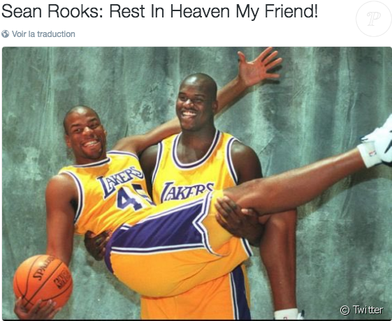 Sean Rooks Dans Les Bras De Shaquille O'neal Sous Le - Magic Johnson Shaquille O Neal (950x459), Png Download