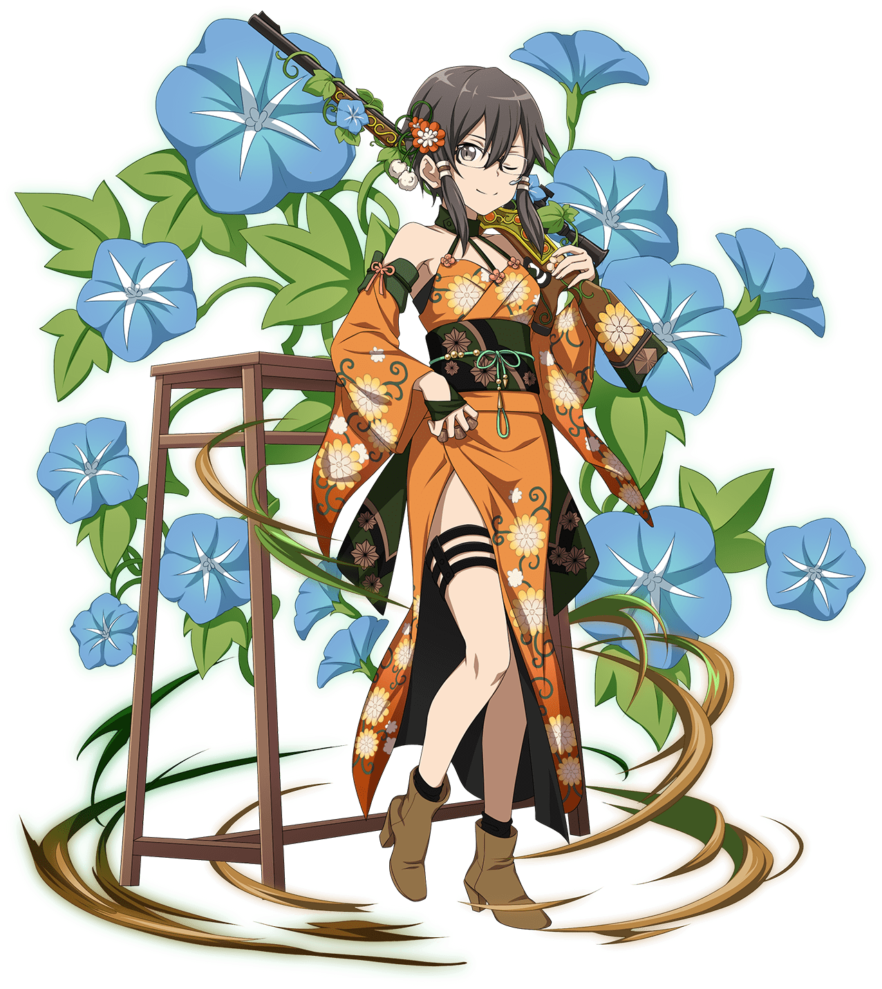 Fiery Morning Glory Sinon (1500x1500), Png Download