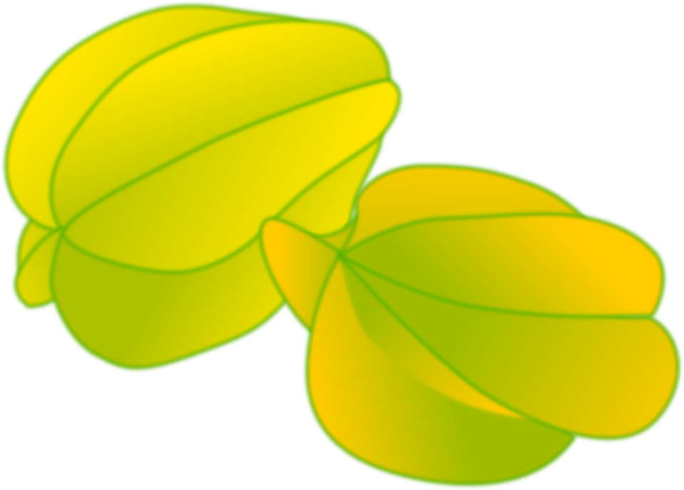 Star Fruit Clipart (960x689), Png Download