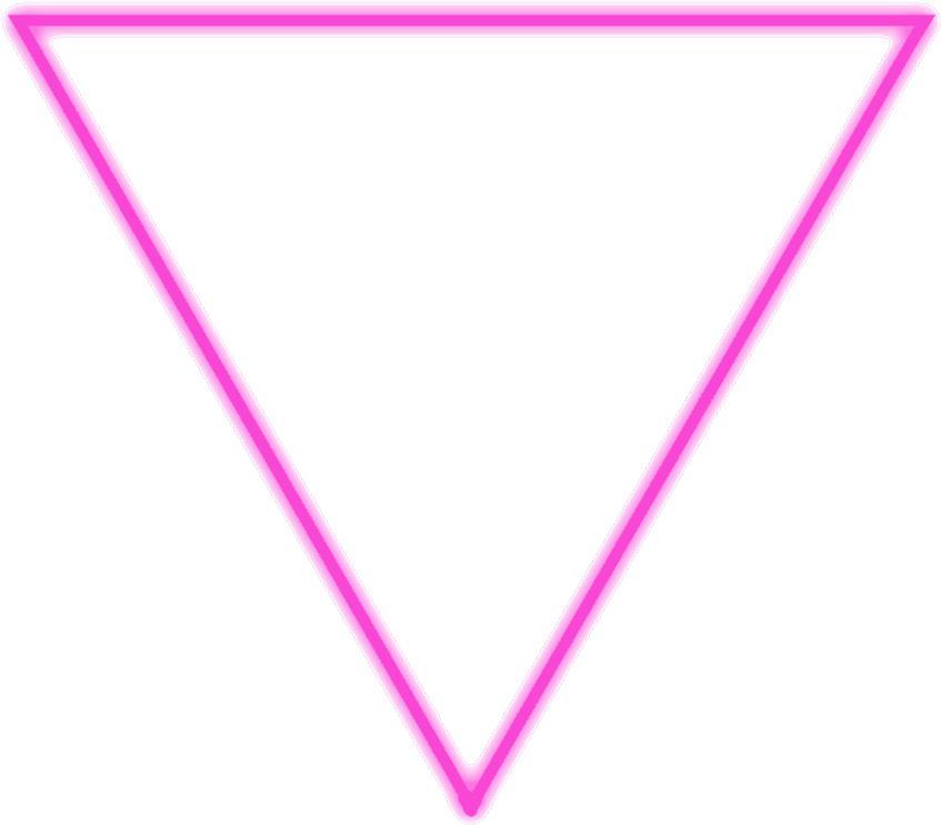 Cute Sticker - Triangle Neon Light Png (1024x916), Png Download