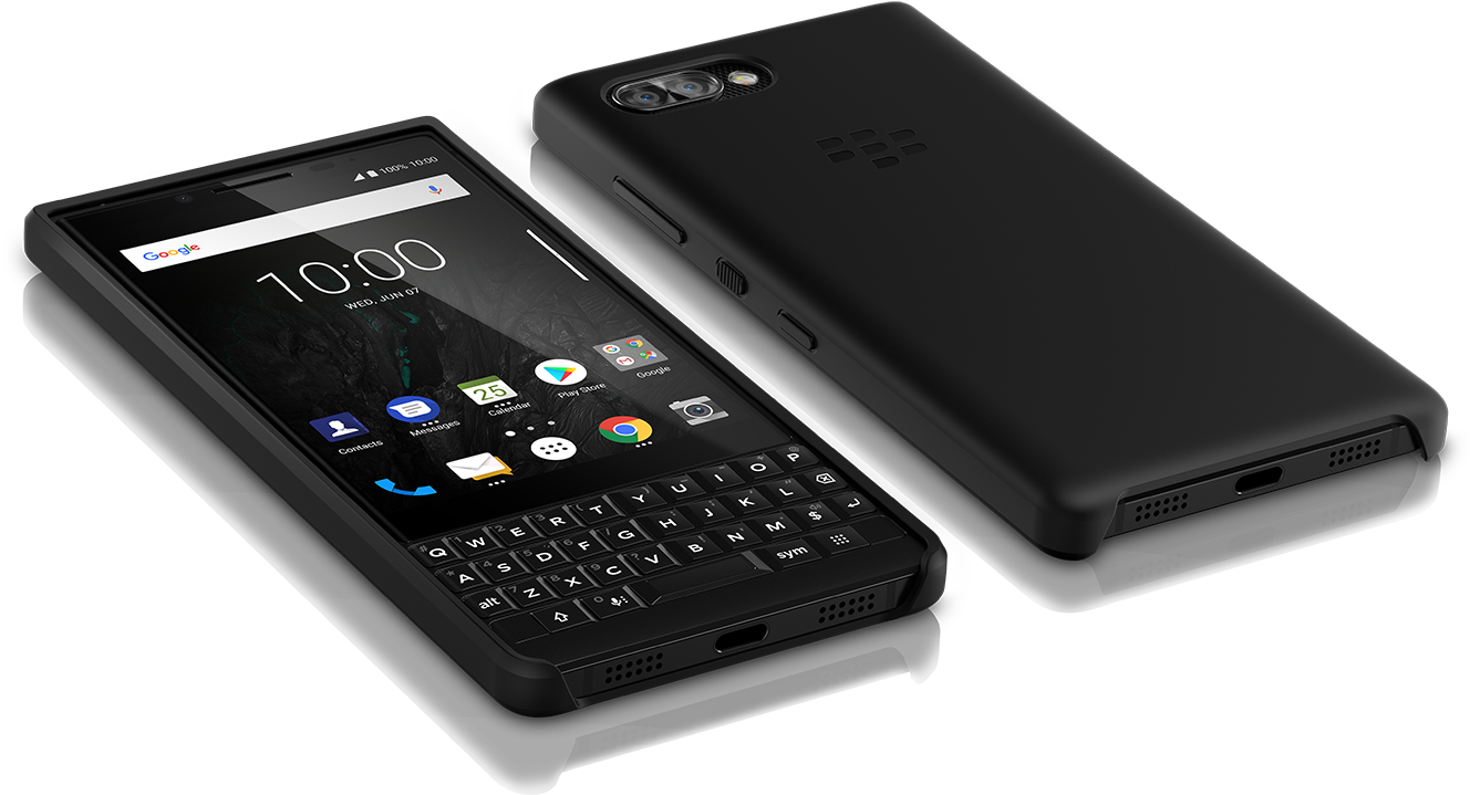 Official Blackberry Key2 Flip Case And Soft Shell Now - Blackberry Key2 Flip Case (1400x745), Png Download