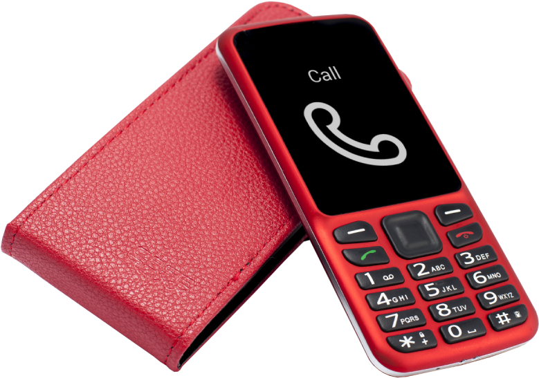 Protective Flip Case Red - Feature Phone (800x800), Png Download