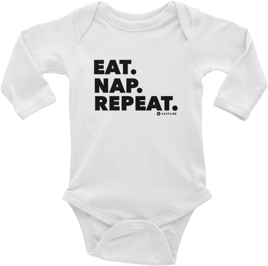 "eat, Nap, Repeat" Funny Baby Onesie - Shot Put (1000x1000), Png Download
