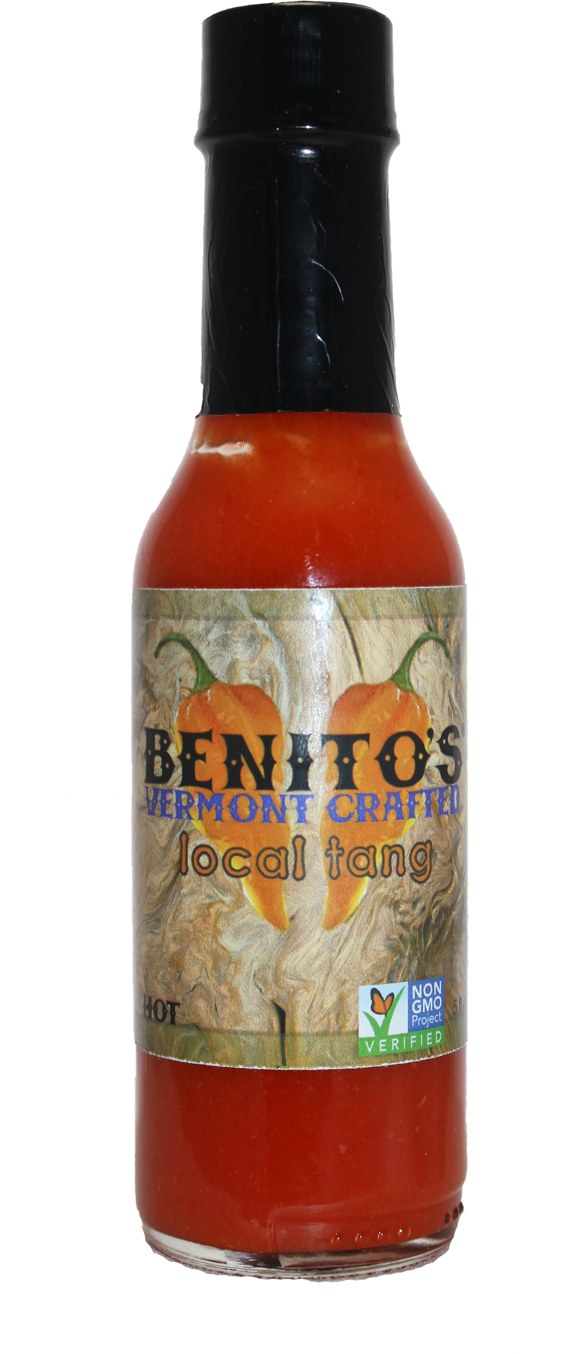 Benito's Hot Sauce Local Tang - Glass Bottle (1960x4800), Png Download