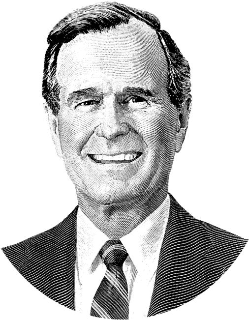 Click And Drag To Re-position The Image, If Desired - George Hw Bush Art (583x700), Png Download