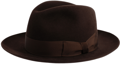 'shirwell' Luxury Handmade Fur Felt Fedora Brown - Men's Felt Hats (560x560), Png Download