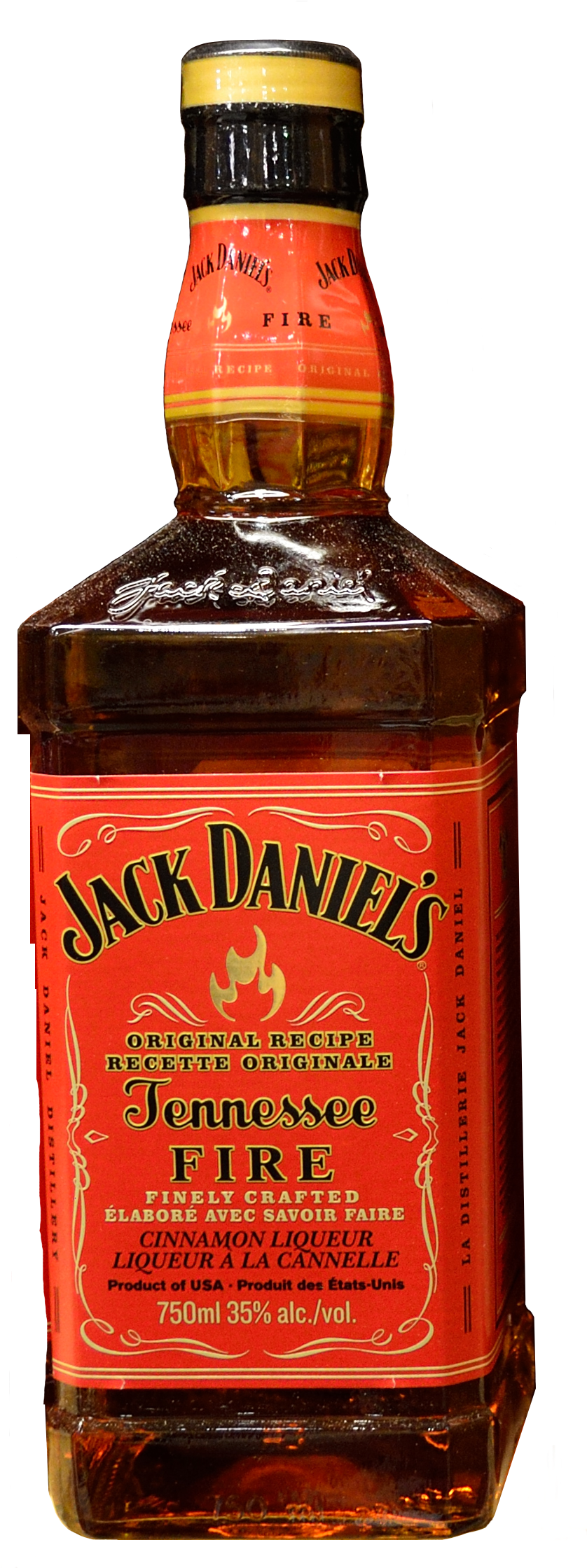 W2411-jackdaniels Fire Extracted - Tennessee Whiskey (932x2332), Png Download