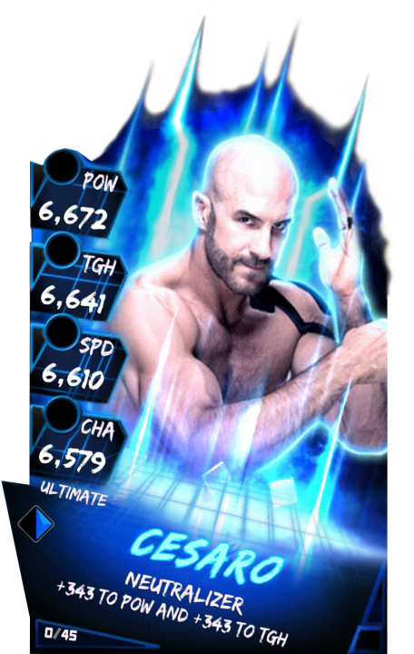 Supercard Cesaro S3 Ultimate Fusion 10618 - Tyler Breeze (456x720), Png Download