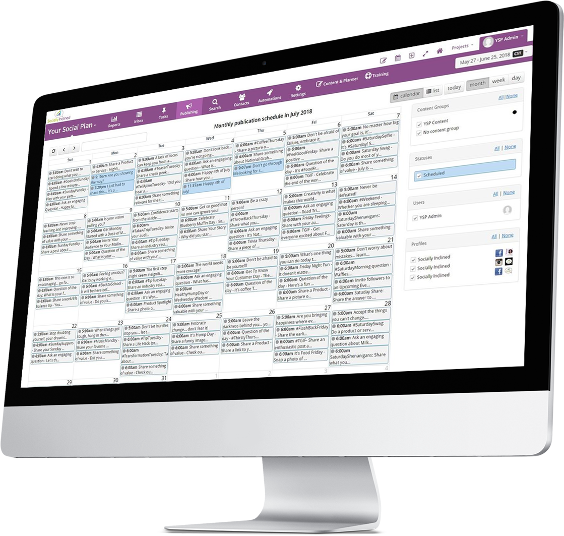Younique Social Media Marketing Posts And Scheduler, - Computer Monitor (1133x1077), Png Download