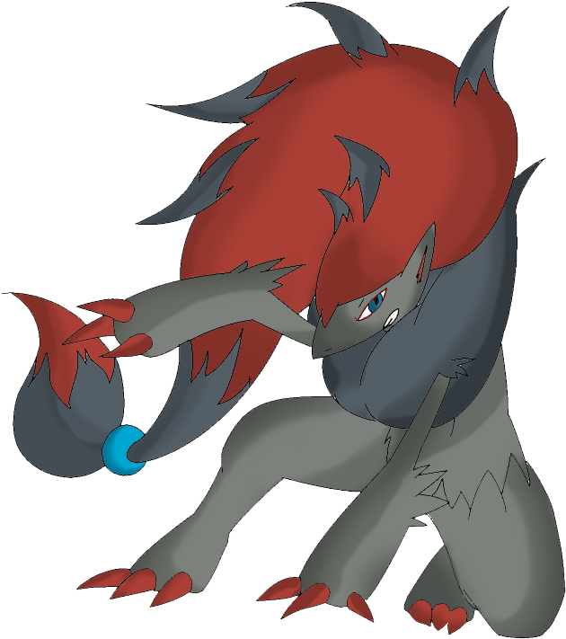 Posted By Silver Jett Six At - Shiny Zoroark (640x780), Png Download