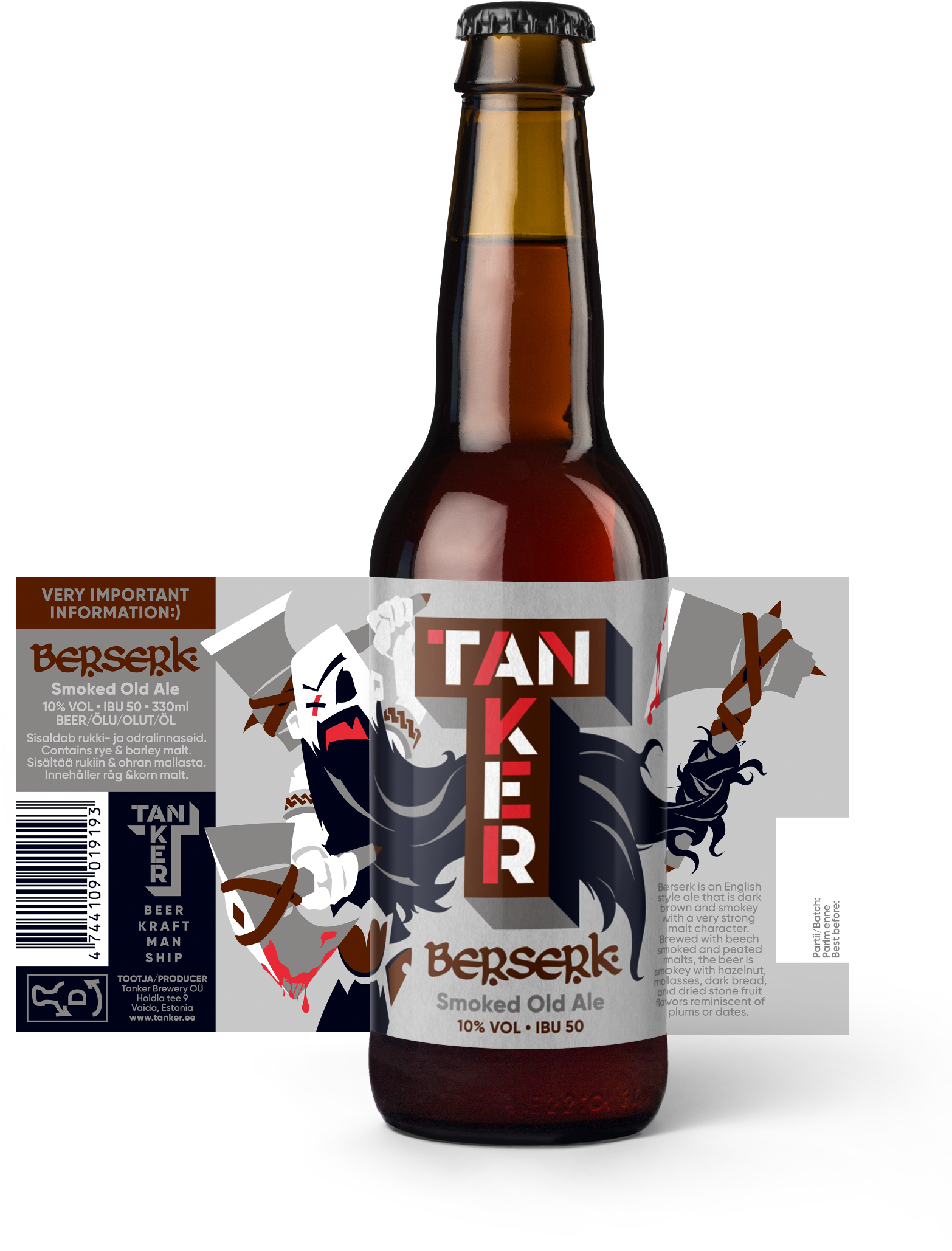 Smoked Old Ale - Tanker Õlu (1601x2362), Png Download