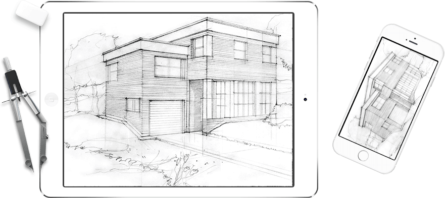 View, Manage & Share All Your Cad Drawings, Synchronize - Náčrt Domu (881x393), Png Download